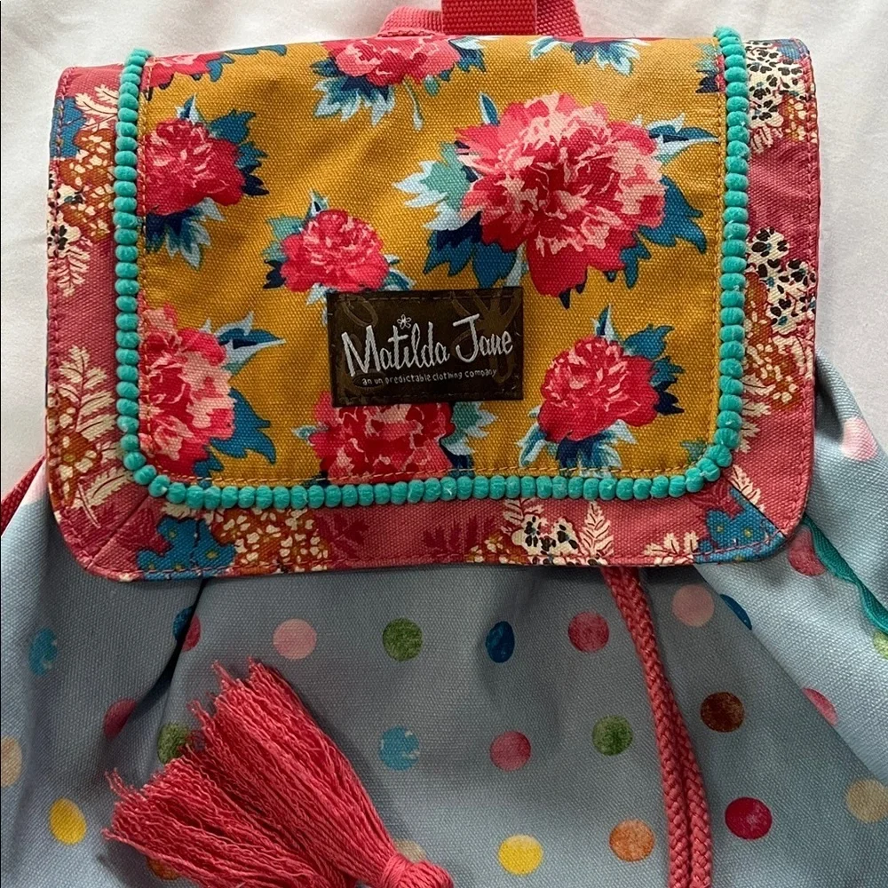 Matilda Jane Floral/Polka-Dot Backpack
